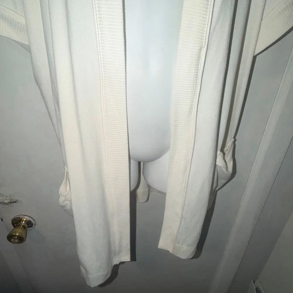 KOOLABURRA BY UGG Egret Cloud Jersey Short Sleeve Cardigan-1X - Picture 4 of 10